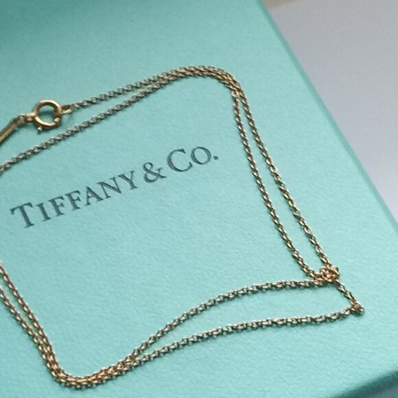 Tiffany & Co. Chain Necklace in 18k Yellow Gold 14.5" Solid Gold - Picture 2 of 5